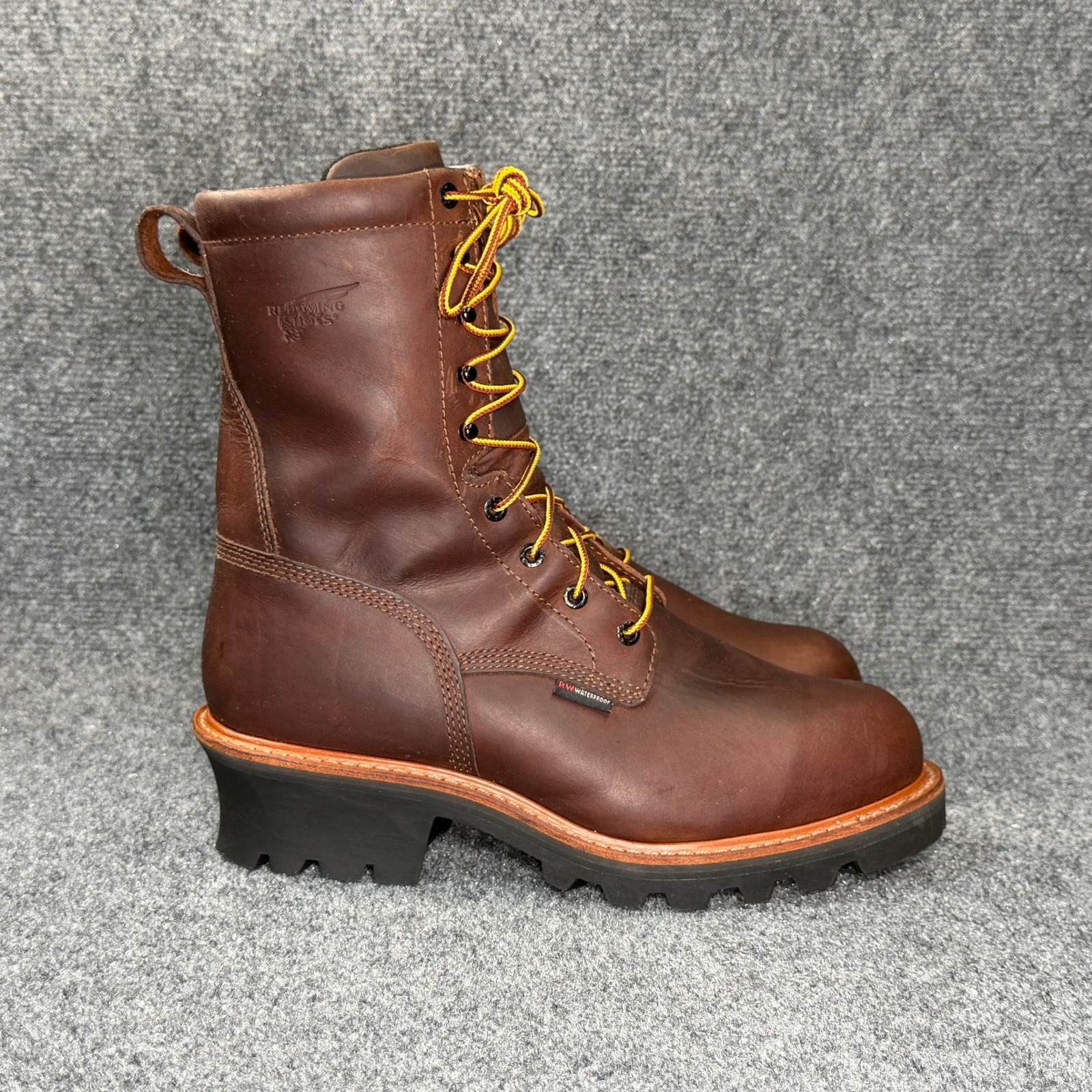 Red Wing Loggermax 9" Work Boots Men's 10 Brown Leather Waterproof Logger Boots